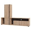 ΚΕΝΤΡΟ ΨΥΧΑΓΩΓΙΑΣ-ΣΥΝΘΕΣΗ CHANIA ARTISAN OAK-ARTISAN OAK ΜΕ ΜΑΥΡΕΣ ΓΡΑΜΜΕΣ-ΜΑΥΡΟ 196x33x140εκ xtrt 11013496