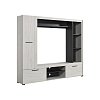 ΚΕΝΤΡΟ ΨΥΧΑΓΩΓΙΑΣ-ΣΥΝΘΕΣΗ LORCA WHITE OAK / ΜΑΥΡΟ 195.5x35x171.5εκ 11008353