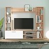 ΚΕΝΤΡΟ ΨΥΧΑΓΩΓΙΑΣ-ΣΥΝΘΕΣΗ MATARO ARTISAN OAK-ΛΕΥΚΟ 185x35x155εκ 11011444