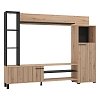 ΚΕΝΤΡΟ ΨΥΧΑΓΩΓΙΑΣ-ΣΥΝΘΕΣΗ RETIMNO ARTISAN OAK-ARTISAN OAK ΜΕ ΜΑΥΡΕΣ ΓΡΑΜΜΕΣ-ΜΑΥΡΟ 208x33x158εκ 11013492