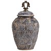 ΚΕΡΑΜΙΚΟ ΒΑΖΟ Fylliana 818684 ΓΚΡΙ-ΧΡΥΣΟ 20x17x34εκ 373-121-633