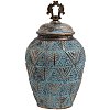 ΚΕΡΑΜΙΚΟ ΒΑΖΟ Fylliana 818684 ΠΡΑΣΙΝΟ-ΧΡΥΣΟ 20x17x34εκ 373-121-636
