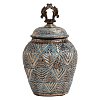 ΚΕΡΑΜΙΚΟ ΒΑΖΟ Fylliana 818685 ΠΡΑΣΙΝΟ-ΧΡΥΣΟ 18*12*28 sls 373-121-635