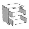 ΚΟΜΟΔΙΝΟ DADO NO2F GREY OAK 44,5x33,5x43εκ 11008350