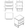 ΚΟΜΟΔΙΝΟ SARDINIA NO2F ARTISAN OAK / ΜΑΥΡΟ 45.5x35x54εκ 11008249