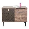 ΚΟΜΟΤΑ Fylliana "Home" ΜΑΥΡΟ ΜΕ GREY OAK 90x39.5x75εκ 271-00-022