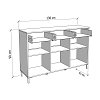 ΚΟΜΟΤΑ-ΜΠΟΥΦΕΣ ARBELA 3K3F3V LIGHT PORT OAK ΧΡΩΜΑ 138x40x90εκ 11014749