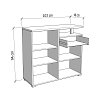 ΚΟΜΟΤΑ-ΜΠΟΥΦΕΣ ATERNO 103 2K1F2V ΛΕΥΚΟ/ARTISAN ΧΡΩΜΑ 103x40x94εκ 11014195