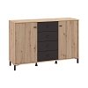 ΚΟΜΟΤΑ-ΜΠΟΥΦΕΣ AVIGNON 138 3K4F2V ARTISAN OAK-ΜΑΥΡΟ ΧΡΩΜΑ 139x40x90εκ 11014729