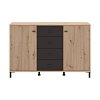 ΚΟΜΟΤΑ-ΜΠΟΥΦΕΣ AVIGNON 138 3K4F2V ARTISAN OAK-ΜΑΥΡΟ ΧΡΩΜΑ 139x40x90εκ 11014729