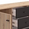 ΚΟΜΟΤΑ-ΜΠΟΥΦΕΣ AVIGNON 138 3K4F2V ARTISAN OAK-ΜΑΥΡΟ ΧΡΩΜΑ 139x40x90εκ 11014729