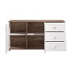 ΚΟΜΟΤΑ-ΜΠΟΥΦΕΣ BURGUNDY 3K3F ΛΕΥΚΟ-FLAGSTAFF OAK-ΛΕΥΚΟ HIGH GLOSS FOIL 162x40x85εκ s.p.k 11012059