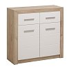 ΚΟΜΟΤΑ-ΜΠΟΥΦΕΣ Etna 2K2F Grey Oak-Λευκή Λάκα 93x35x90.5εκ 11008635