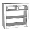ΚΟΜΟΤΑ-ΜΠΟΥΦΕΣ Etna 2K2F Grey Oak-Λευκή Λάκα 93x35x90.5εκ 11008635