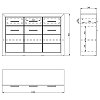 ΚΟΜΟΤΑ-ΜΠΟΥΦΕΣ Etna 3K3F Grey Oak - Λευκή Λάκκα 133x35x90.5εκ 11008634