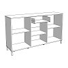 ΚΟΜΟΤΑ-ΜΠΟΥΦΕΣ LAVAL 157 3K1F3V ARTISAN ΟΑΚ/ΜΑΥΡΟ 157x40x90εκ 11014529