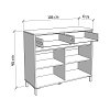 ΚΟΜΟΤΑ-ΜΠΟΥΦΕΣ MARRON 106 2K2F2V CASHMERE/ΜΑΥΡΟ ΜΑΤΤ ΧΡΩΜΑ 106x40x90εκ 11014148