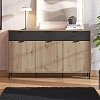 ΚΟΜΟΤΑ-ΜΠΟΥΦΕΣ MAYENNE 3K3F ARTISAN OAK-ΜΑΥΡΟ MAT 157x40x93εκ 11013359