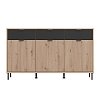 ΚΟΜΟΤΑ-ΜΠΟΥΦΕΣ MAYENNE 3K3F ARTISAN OAK-ΜΑΥΡΟ MAT 157x40x93εκ 11013359