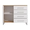 ΚΟΜΟΤΑ-ΜΠΟΥΦΕΣ MONDEGO 2K4F ARTISAN-ΛΕΥΚΗ ΛΑΚΑ 108x40x87εκ 11011192