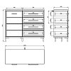 ΚΟΜΟΤΑ-ΜΠΟΥΦΕΣ MONDEGO 2K4F ARTISAN-ΛΕΥΚΗ ΛΑΚΑ 108x40x87εκ 11011192