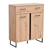 ΚΟΜΟΤΑ-ΜΠΟΥΦΕΣ SARDINIA 2K1F ARTISAN OAK / ΜΑΥΡΟ 84,5x35x103,5εκ 11008259