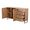 ΚΟΜΟΤΑ-ΜΠΟΥΦΕΣ SARDINIA 3K4F ARTISAN OAK / ΜΑΥΡΟ 159x42x92.5εκ srd 11008230