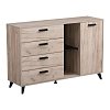 ΚΟΜΟΤΑ-ΜΠΟΥΦΕΣ UMBRIA 3K4F GREY OAK-ΜΑΥΡΟ 137x40x90εκ 11008659