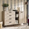 ΚΟΜΟΤΑ-ΜΠΟΥΦΕΣ UMBRIA 3K4F GREY OAK-ΜΑΥΡΟ 137x40x90εκ 11008659