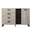 ΚΟΜΟΤΑ-ΜΠΟΥΦΕΣ UMBRIA 3K4F GREY OAK-ΜΑΥΡΟ 137x40x90εκ 11008659