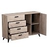 ΚΟΜΟΤΑ-ΜΠΟΥΦΕΣ UMBRIA 3K4F GREY OAK-ΜΑΥΡΟ 137x40x90εκ 11008659
