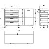 ΚΟΜΟΤΑ-ΜΠΟΥΦΕΣ UMBRIA 3K4F GREY OAK-ΜΑΥΡΟ 137x40x90εκ 11008659