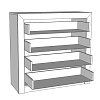 ΚΟΜΟΤΑ-ΣΥΡΤΑΡΙΕΡΑ  Etna 4F Grey Oak - Λευκή Λάκα 93x35x90.5εκ 11008636