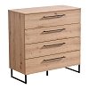 ΚΟΜΟΤΑ-ΣΥΡΤΑΡΙΕΡΑ SARDINIA 4F ARTISAN OAK / ΜΑΥΡΟ 91.5x42x93εκ 11008250