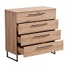 ΚΟΜΟΤΑ-ΣΥΡΤΑΡΙΕΡΑ SARDINIA 4F ARTISAN OAK / ΜΑΥΡΟ 91.5x42x93εκ 11008250