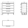 ΚΟΜΟΤΑ-ΣΥΡΤΑΡΙΕΡΑ SARDINIA 4F ARTISAN OAK / ΜΑΥΡΟ 91.5x42x93εκ 11008250