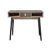ΚΟΝΣΟΛΑ Fylliana "Home" ΜΑΥΡΟ ΜΕ GREY OAK 90x35x75εκ 271-00-025