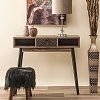 ΚΟΝΣΟΛΑ Fylliana "Home" ΜΑΥΡΟ ΜΕ GREY OAK 90x35x75εκ 271-00-025