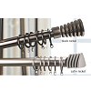 Κουρτινόβεργα Επεκτεινόμενη 120-210cm Fishbone Satin Nickel