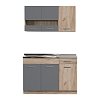 ΚΟΥΖΙΝΑ DALILA 120 GREY OAK / ΓΚΡΙ 120x51,5x206,5εκ 11008357
