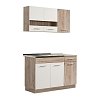 ΚΟΥΖΙΝΑ DALILA 120 GREY OAK / ΛΕΥΚΟ 120x51,5x206,5εκ 11008356