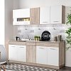 ΚΟΥΖΙΝΑ DALILA 120 GREY OAK / ΛΕΥΚΟ 120x51,5x206,5εκ 11008356