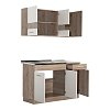 ΚΟΥΖΙΝΑ DALILA 120 GREY OAK / ΛΕΥΚΟ 120x51,5x206,5εκ 11008356