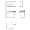 ΚΟΥΖΙΝΑ DALILA 120 GREY OAK / ΛΕΥΚΟ 120x51,5x206,5εκ 11008356