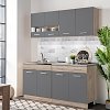 ΚΟΥΖΙΝΑ DALILA 160 GREY OAK / ΓΚΡΙ 160x51,5x206,5εκ 11008333