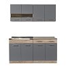 ΚΟΥΖΙΝΑ DALILA 160 GREY OAK / ΓΚΡΙ 160x51,5x206,5εκ 11008333