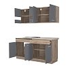 ΚΟΥΖΙΝΑ DALILA 160 GREY OAK / ΓΚΡΙ 160x51,5x206,5εκ 11008333