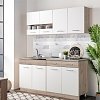 ΚΟΥΖΙΝΑ DALILA 160 GREY OAK / ΛΕΥΚΟ 160x51,5x206,5εκ 11008332