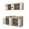 ΚΟΥΖΙΝΑ DALILA 160 GREY OAK / ΛΕΥΚΟ 160x51,5x206,5εκ 11008332