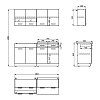 ΚΟΥΖΙΝΑ DALILA 160 GREY OAK / ΛΕΥΚΟ 160x51,5x206,5εκ 11008332